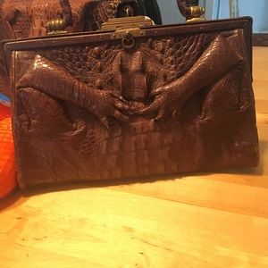 Genuine Alligator clutch type handbag from 1940’s
